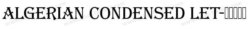 Algerian Condensed LET字体转换